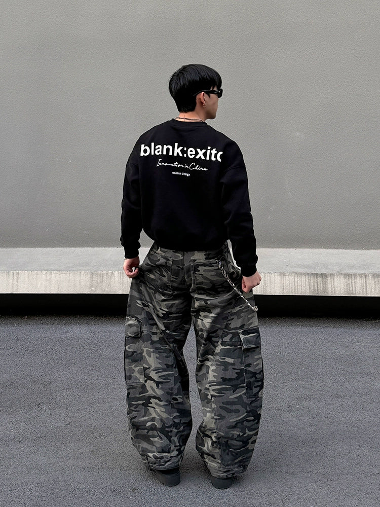 Tarnung Baggy Weitbeinige Cargo-Hosen 