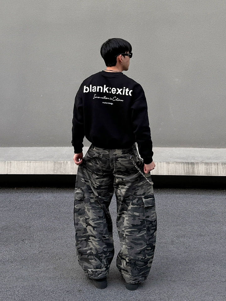 Tarnung Baggy Weitbeinige Cargo-Hosen 