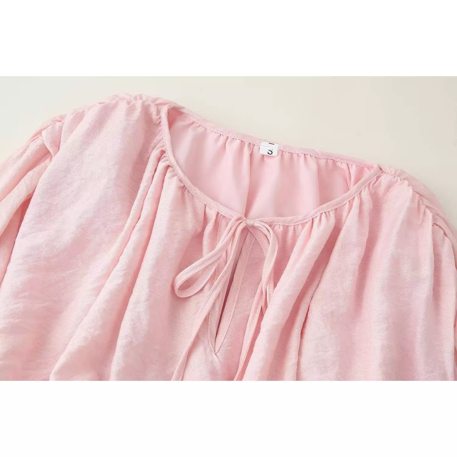 Schnürung Blumen Gürtel Langarmkleid 