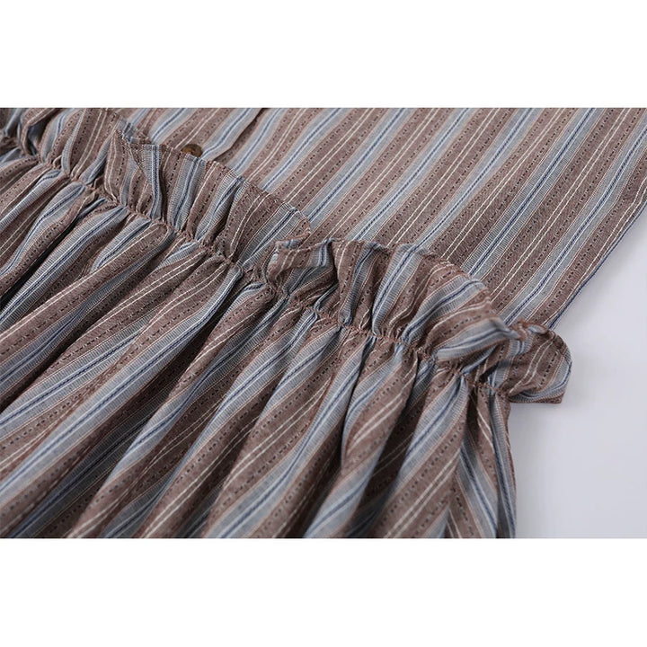 Linen Striped Shirt Dress