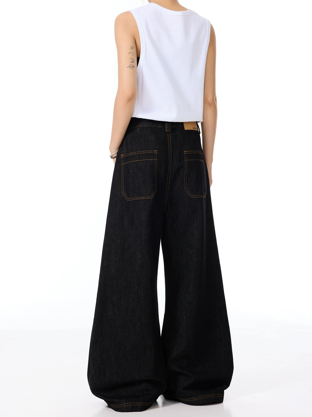 Denim Loose Wide-Leg Pants