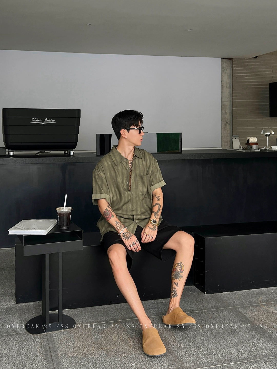 Linen Tie-Dye Short Sleeve Shirt