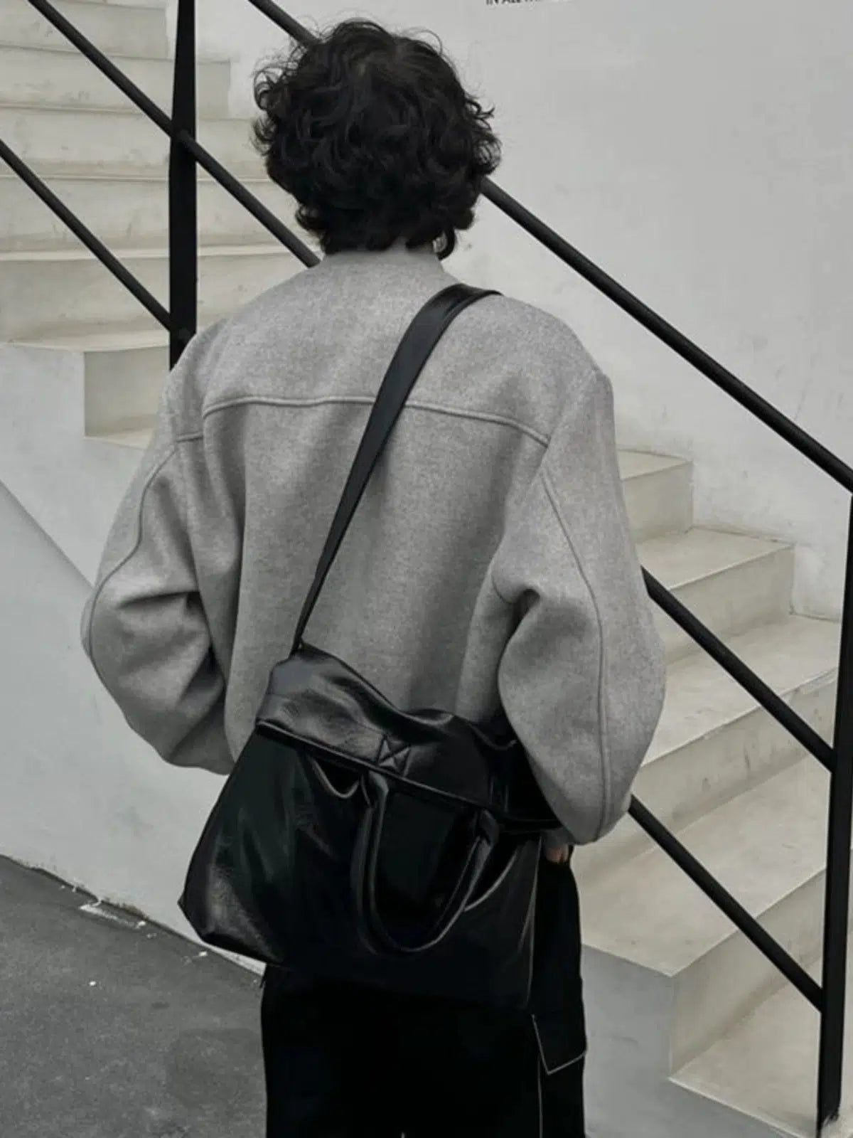 Retro Leather Crossbody Tote Bag