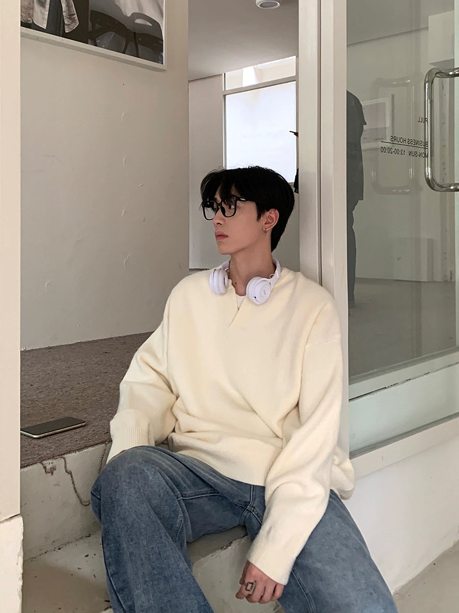 V-Neck Knit Pullover