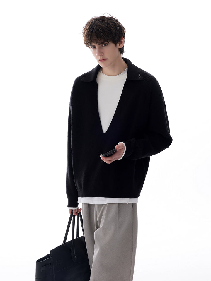 Loose-fitting Fake two-piece Sweater
