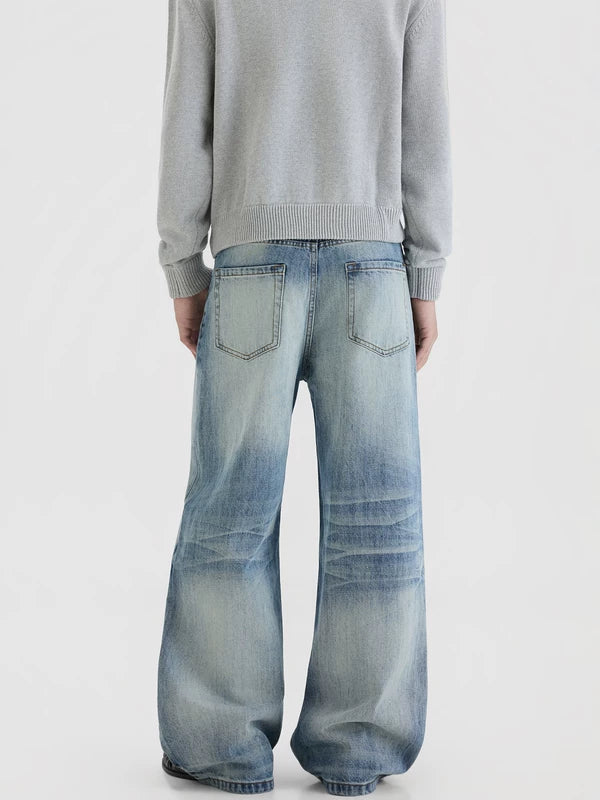 Retro Gewassen Wijde Pijpen Jeans Broek 