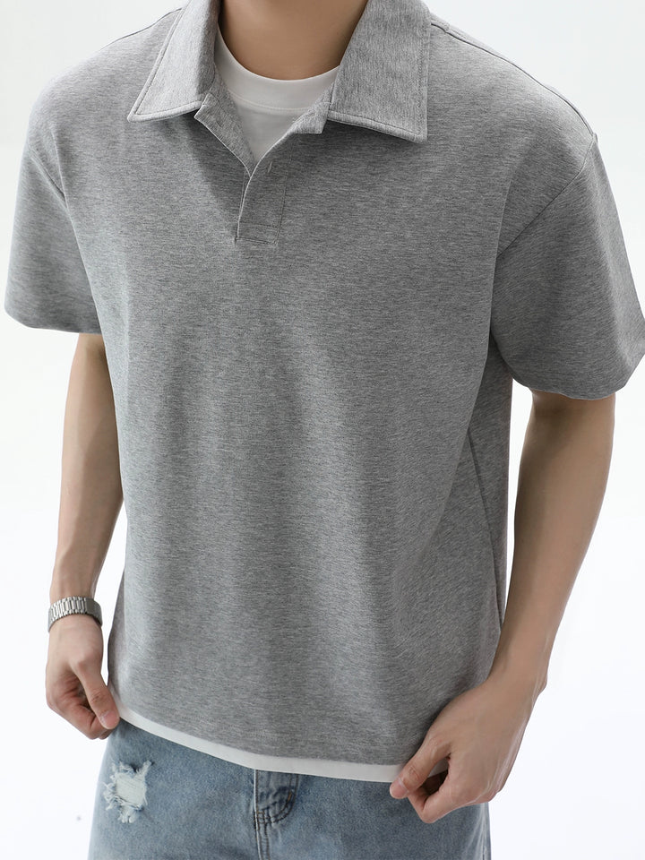 Loose Fit Short Sleeve Polo Shirt