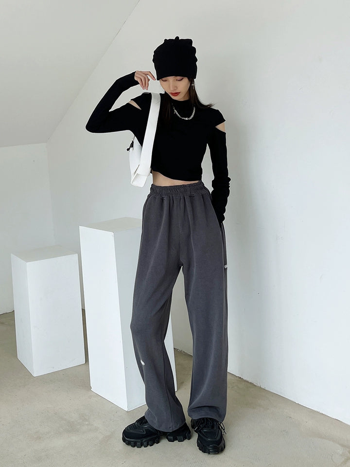 Fluwelen Losse Pas Rechte Pantalon 