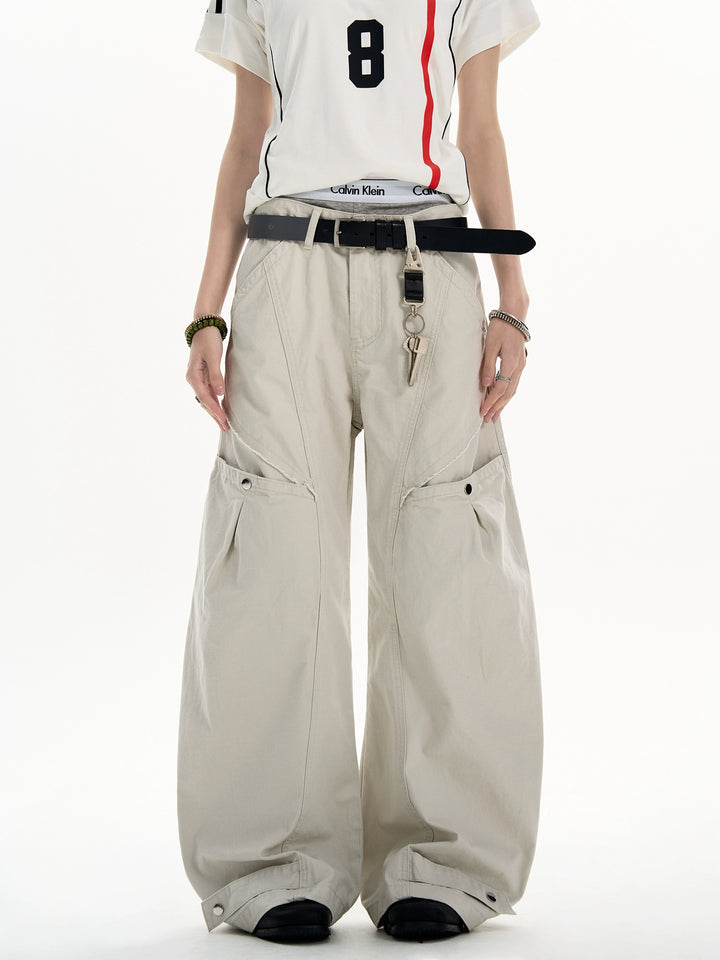 Lockere Arbeitshosen mit Cargo-Taschen 