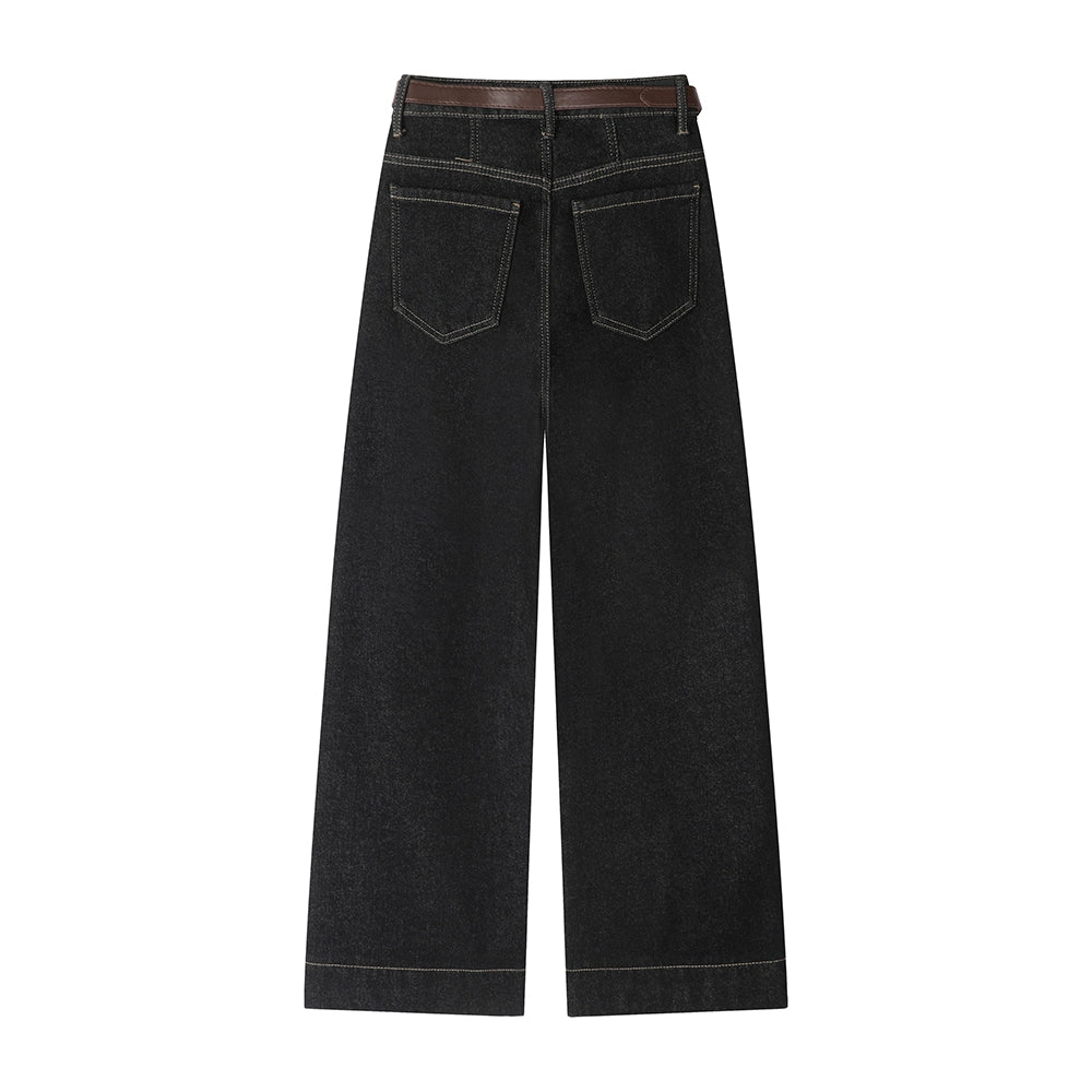 High Waist Loose Straight Leg Jeans