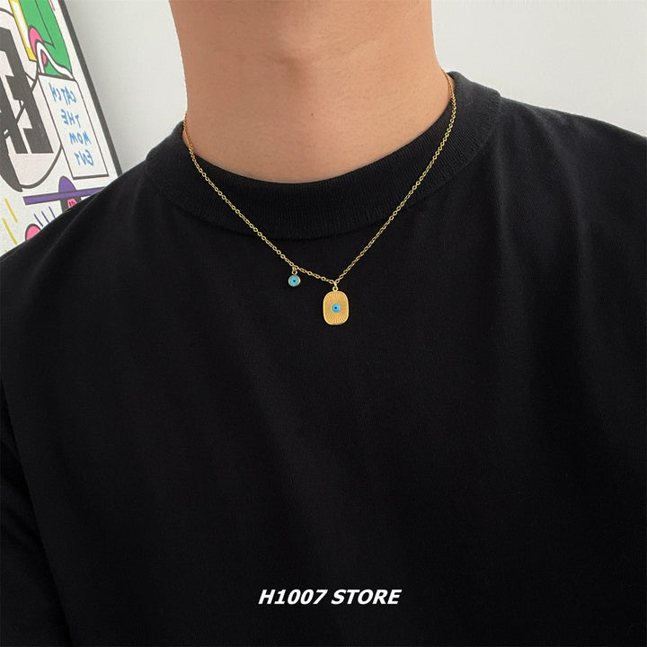 Devil’s Eye Pendant Clavicle Necklace