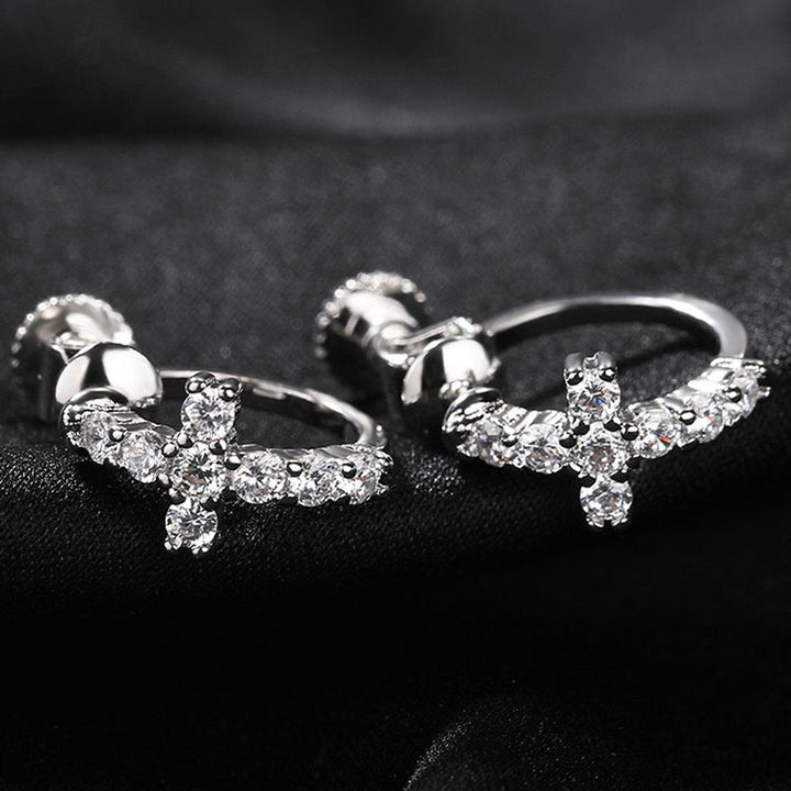 Zircon Cross No-Piercing Ear Clip