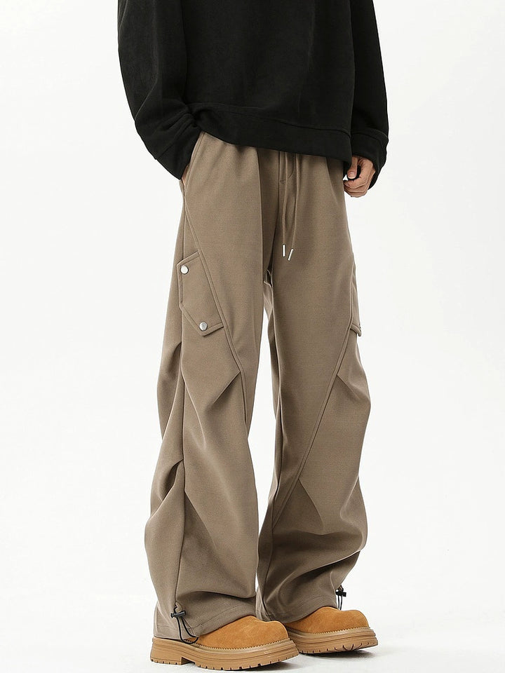 Pantaloni casual a palazzo plissettati 