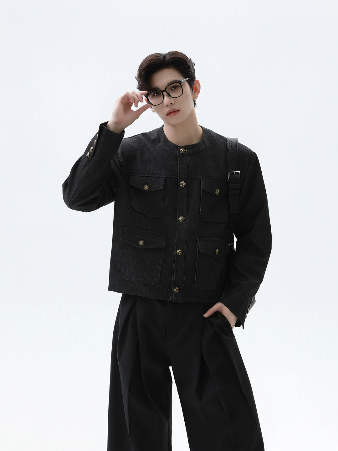 Multiple Pockets Short Jacket
