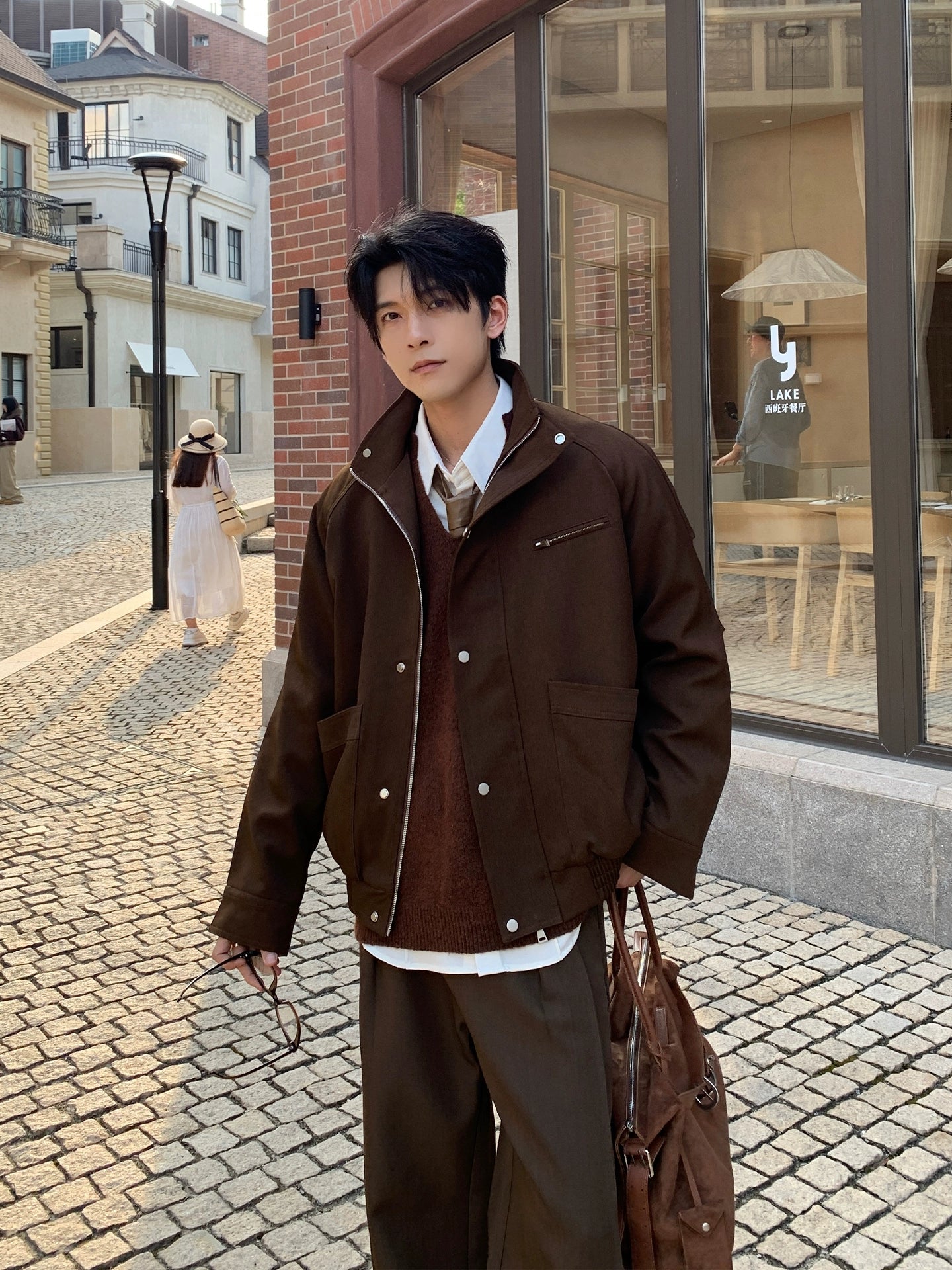 Dik Yaka Fermuarlı Antrenör Ceket 