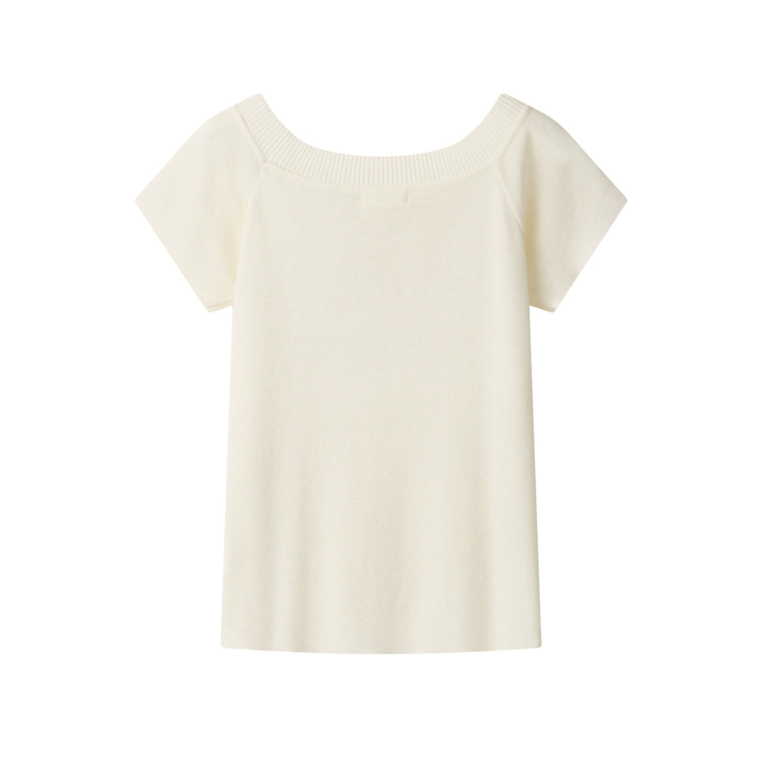 Short Sleeve Knit Sweater Top