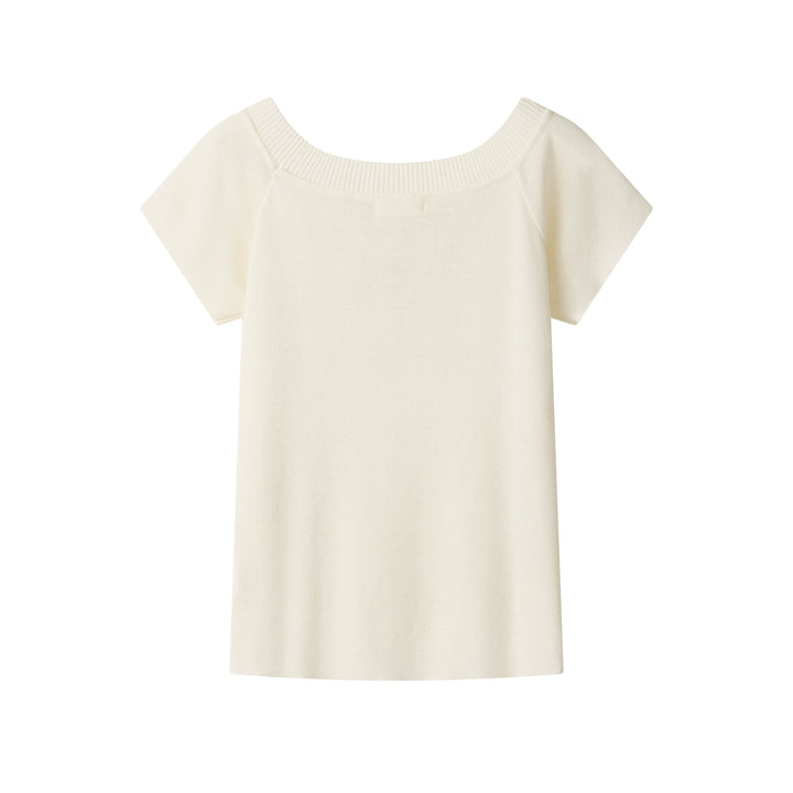 Short Sleeve Knit Sweater Top