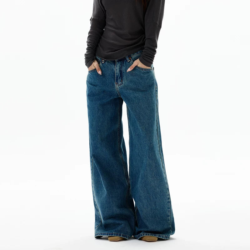 Retro Wide-Leg Loose Fit Jeans