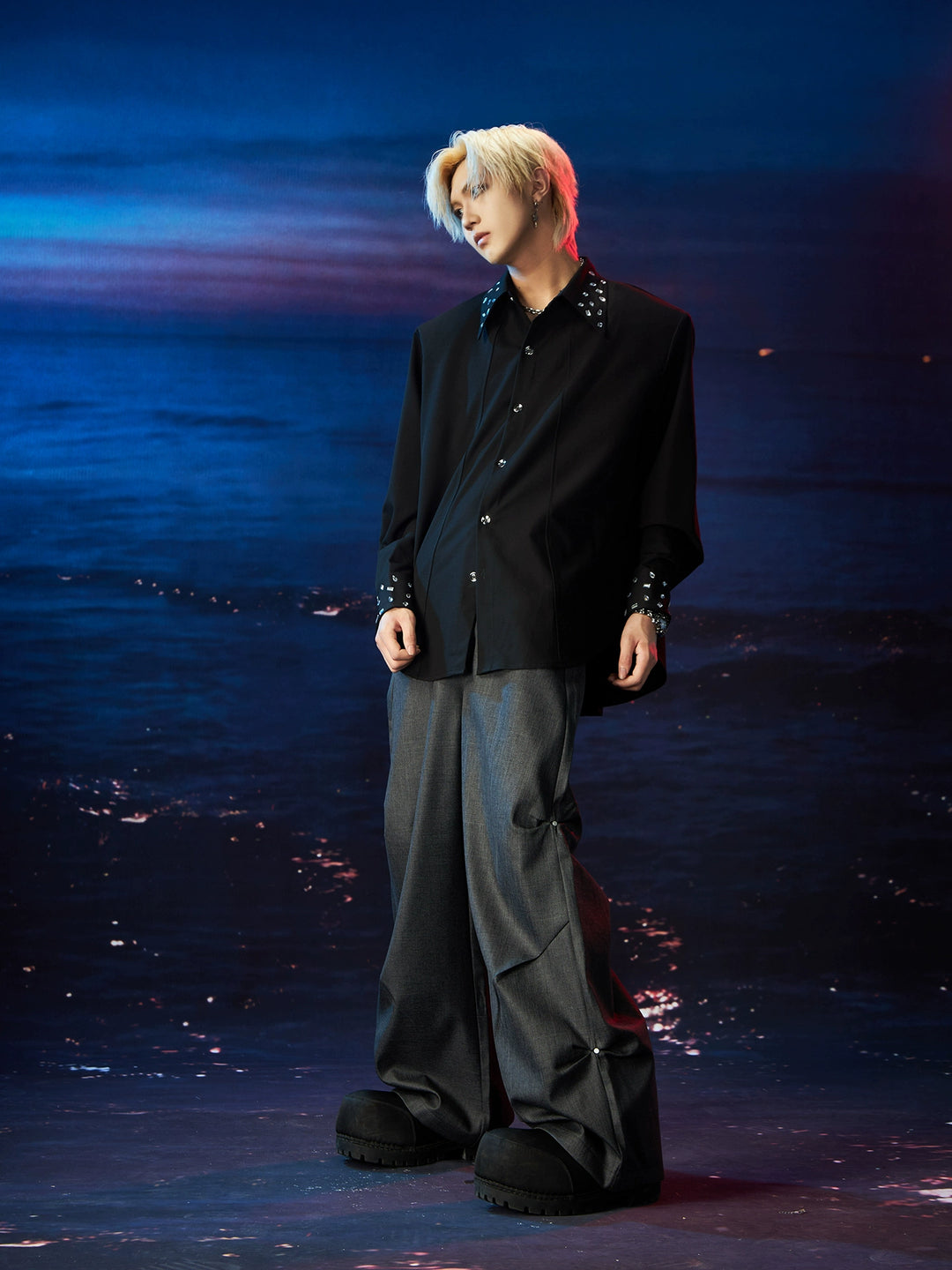 Long Sleeve Shirt with Shoulder Pads