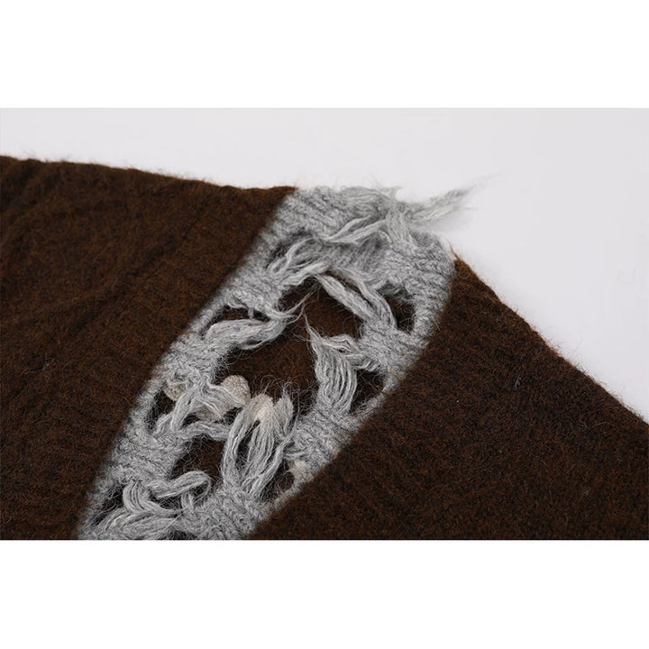 3D Doll Button Knitted Cardigan