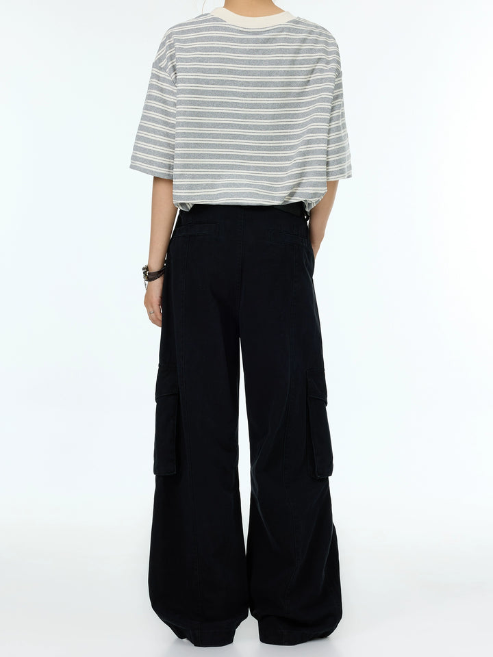 Vintage Straight Multi-Pocket Cargo Pants