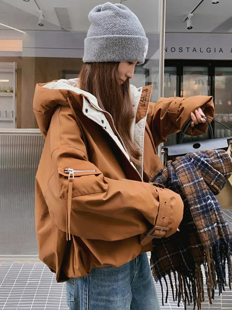 Hooded Cotton Workwear Jacket