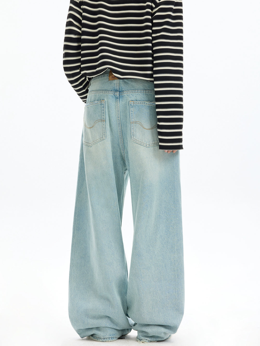 Casual Washed Wide-Leg Jeans