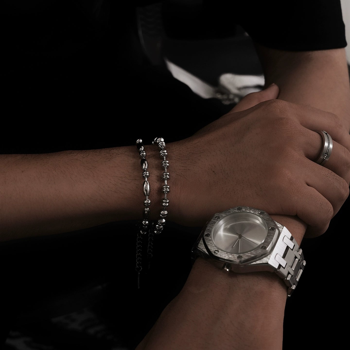 Millet Bead Stacked Bracelet