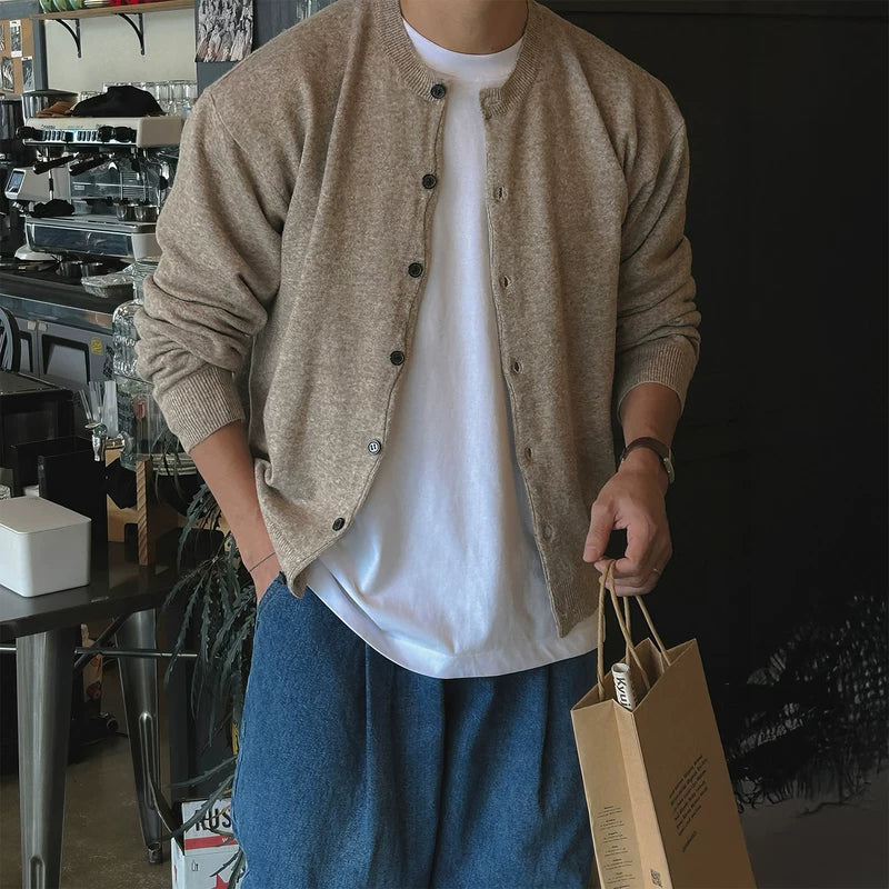 كارديجان فضفاض بأسلوب ياباني 