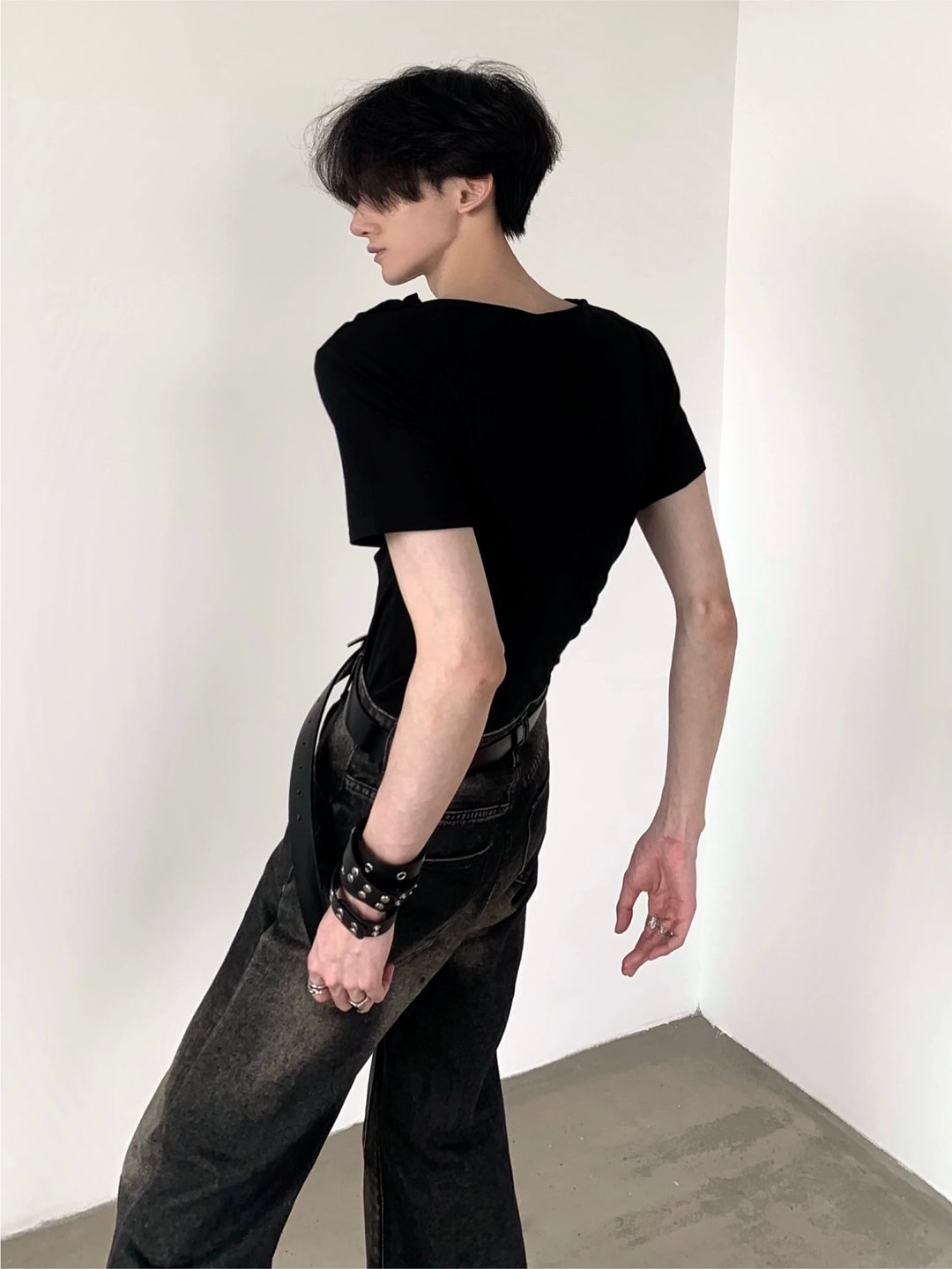 Eis Seide Slim Fit Kurzarm T-Shirt 