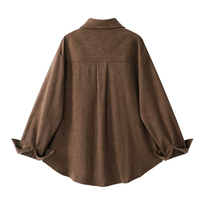Corduroy Casual Button-Up Shirt