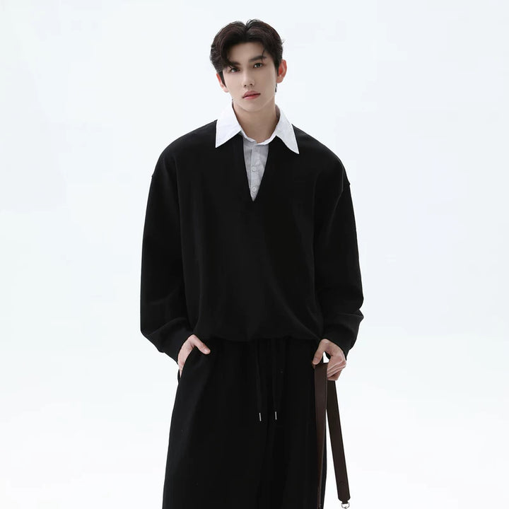 Two-Piece Collared Sweatshirt and Pants (sold separately)