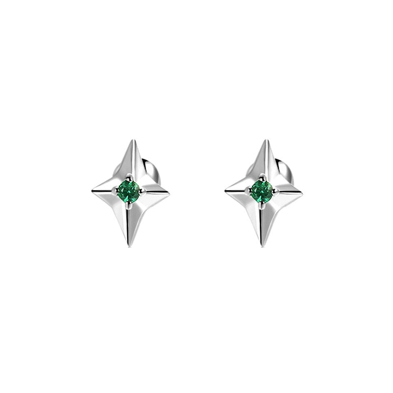 Sterling Silver Star Stud Earrings