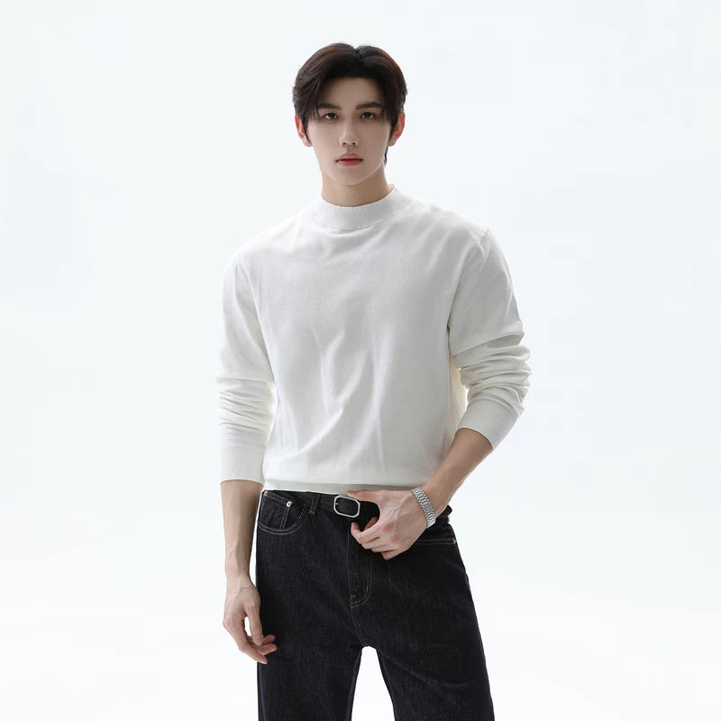 Modal Core-Spun Slim Fit Knit Pullover