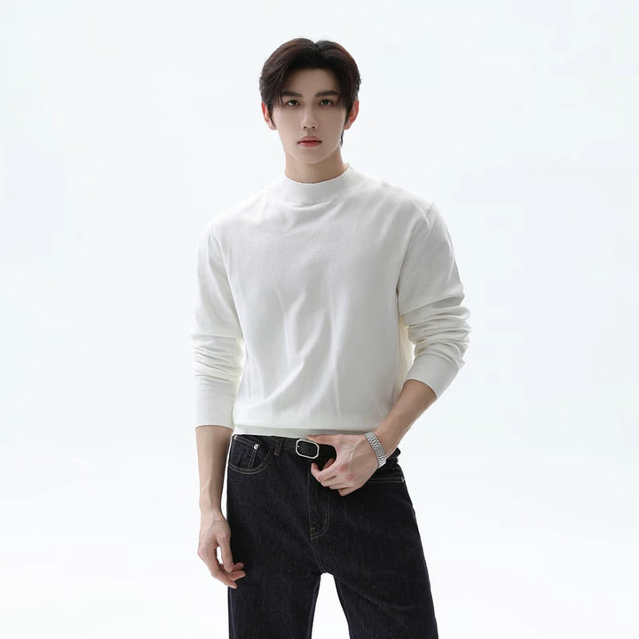 Modal Core-Spun Slim Fit Knit Pullover