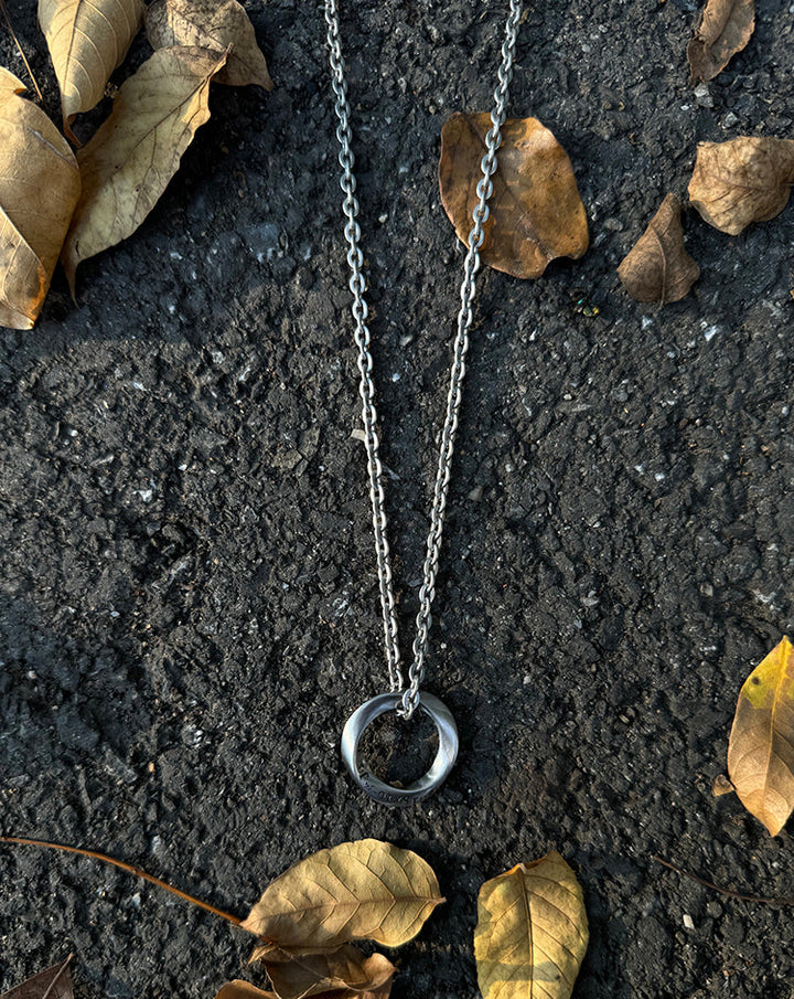 Mobius Ring Titanium Steel Pendant Necklace