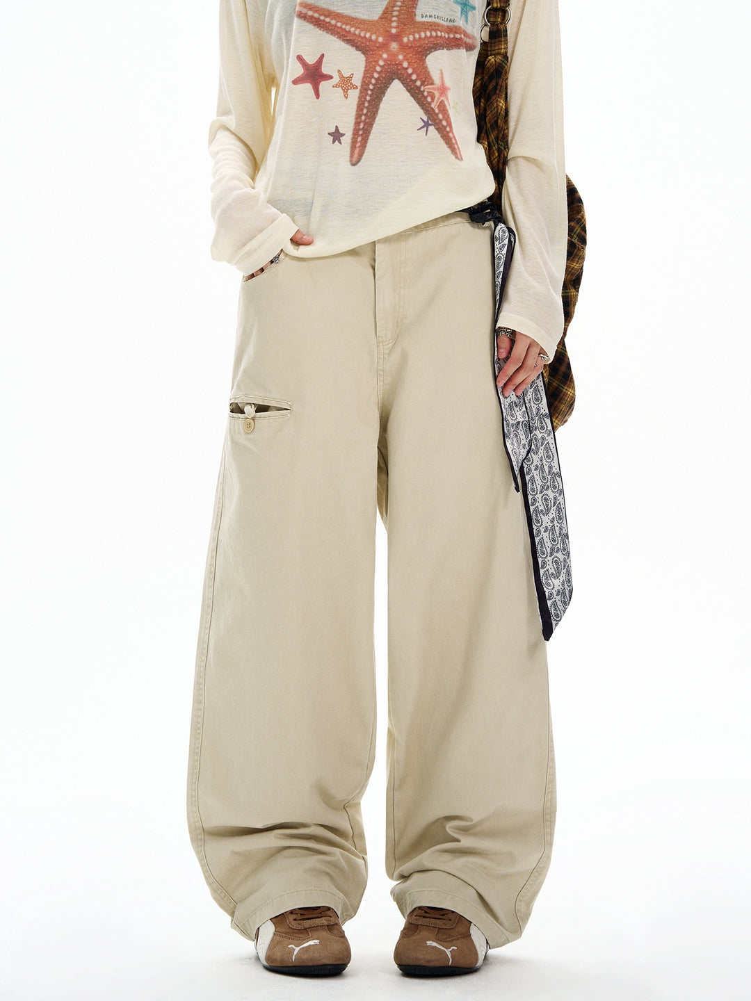 Straight Wide-Leg Loose Pants