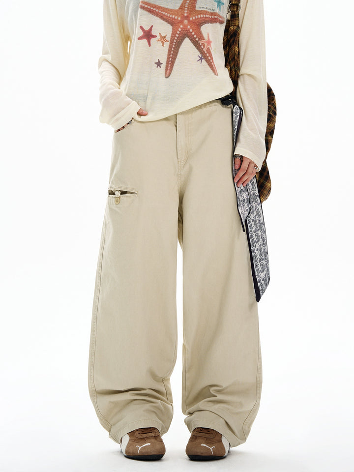 Straight Wide-Leg Loose Pants