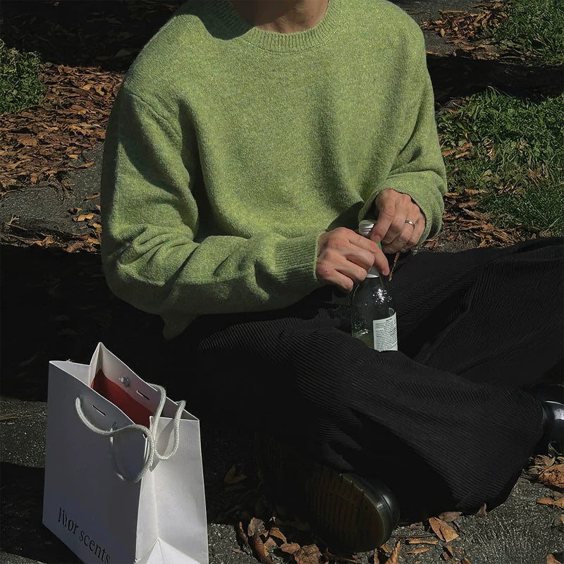 Crew Neck Retro Breipullover 