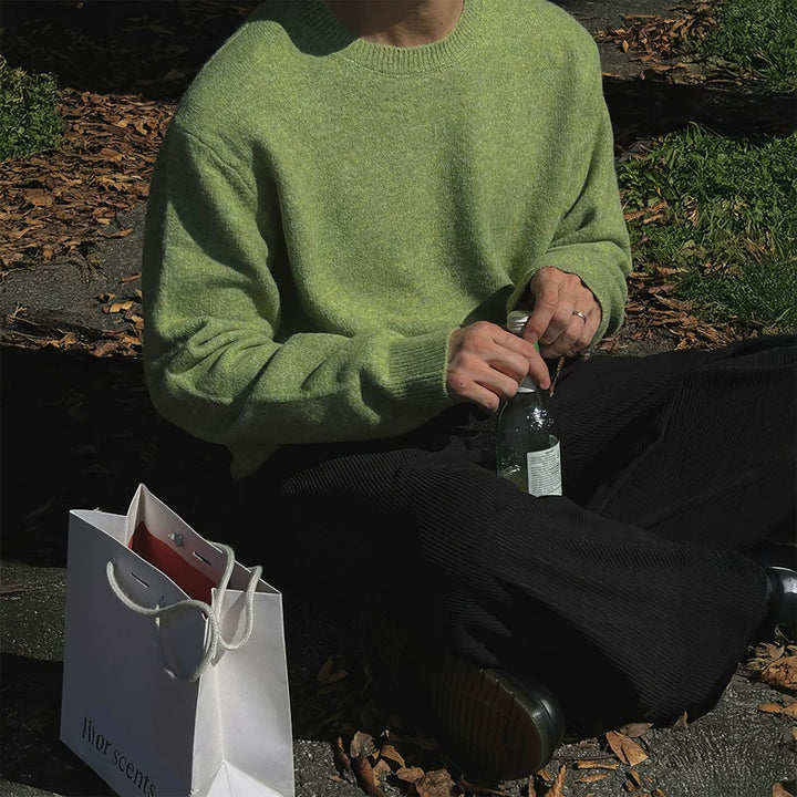 Crew Neck Retro Breipullover 