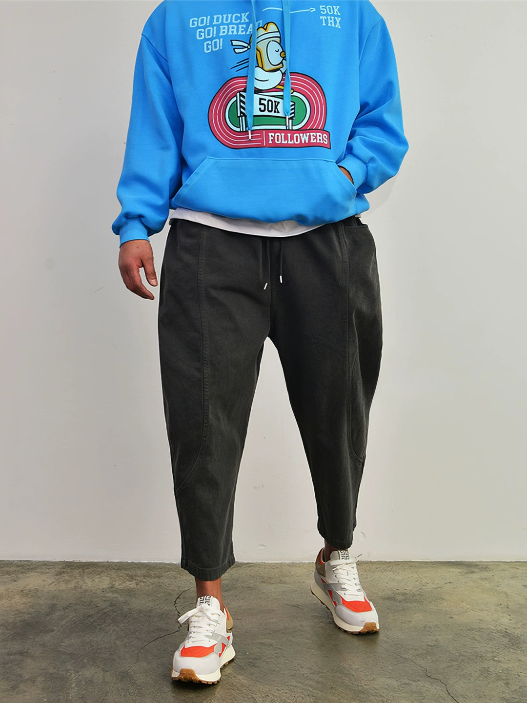 Tapered brede ben casual haremsbukser 