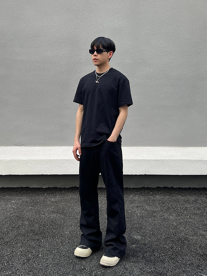Loose Fit Straight Track Pants
