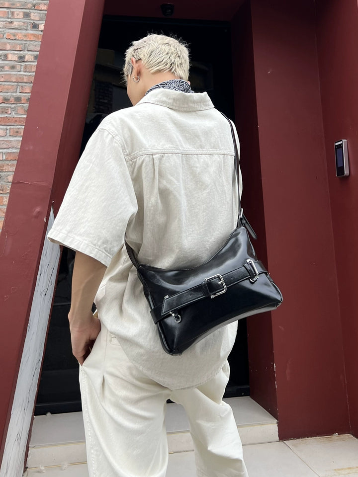 Läder Axellessare Messenger Tote Hobo Väska 