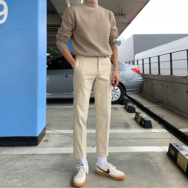 Halbstecker Lockere Strickpullover 