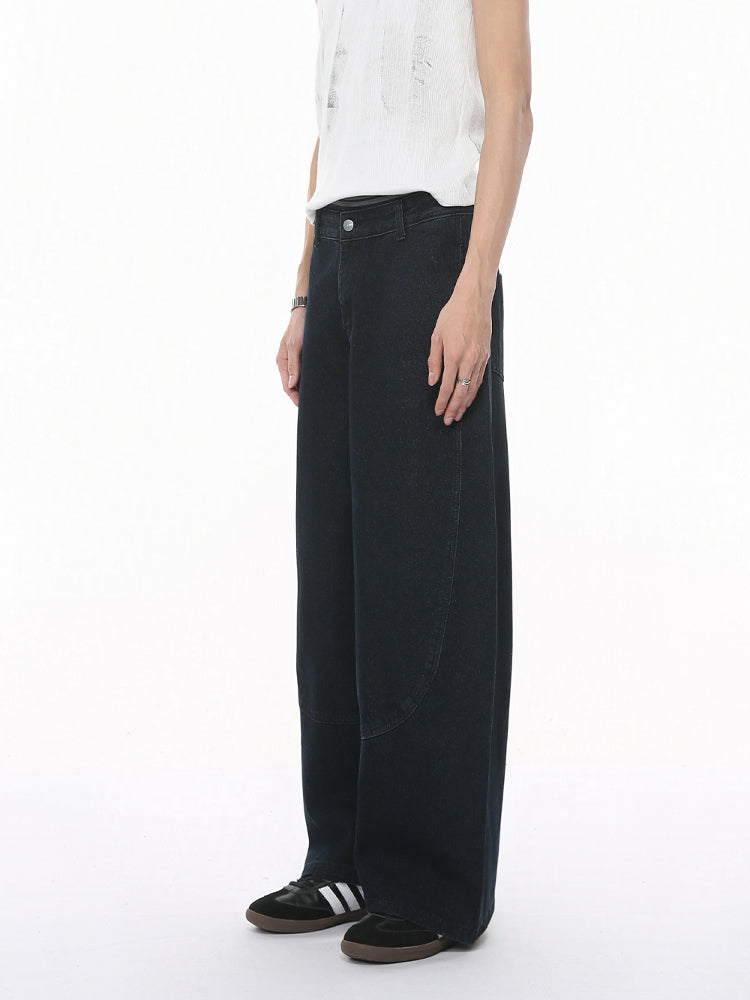 Wide-Leg Mid-Waist Casual Jeans