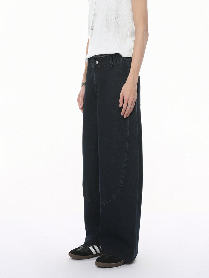 Wide-Leg Mid-Waist Casual Jeans