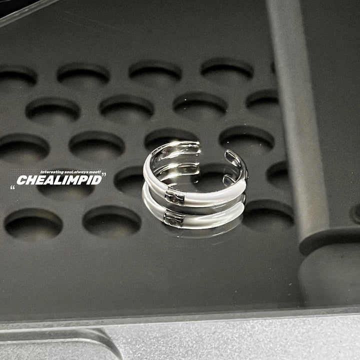 Minimalist Porcelain Zircon Ring