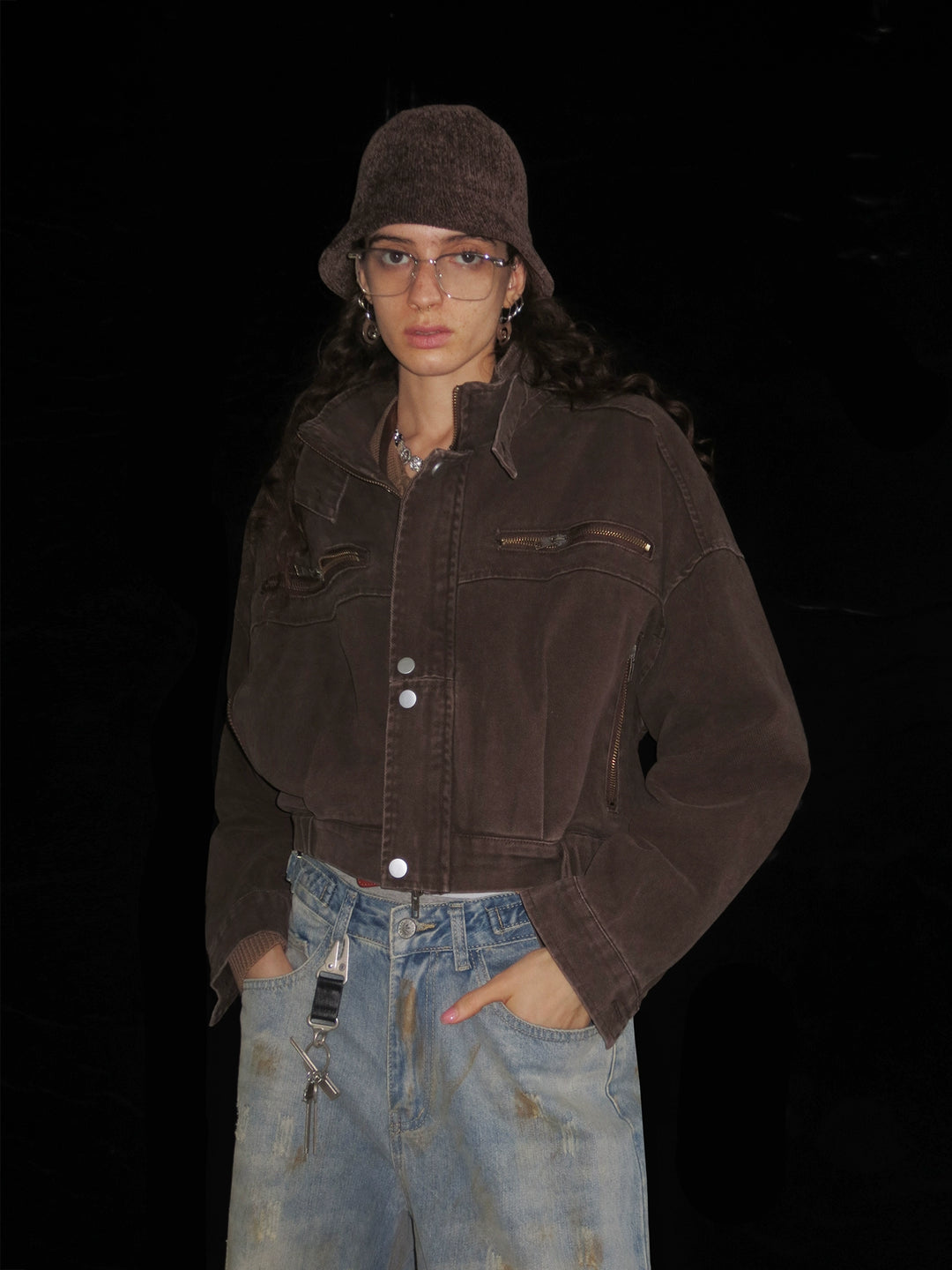 Short Denim Work Jacket