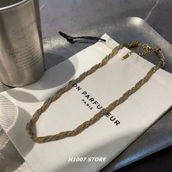 Titanium Steel Twist Necklace