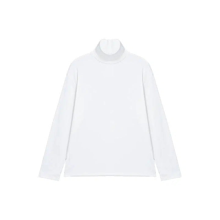 High Collar Velvet Long Sleeve Pullover